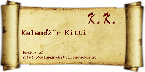 Kalamár Kitti névjegykártya