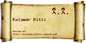 Kalamár Kitti névjegykártya